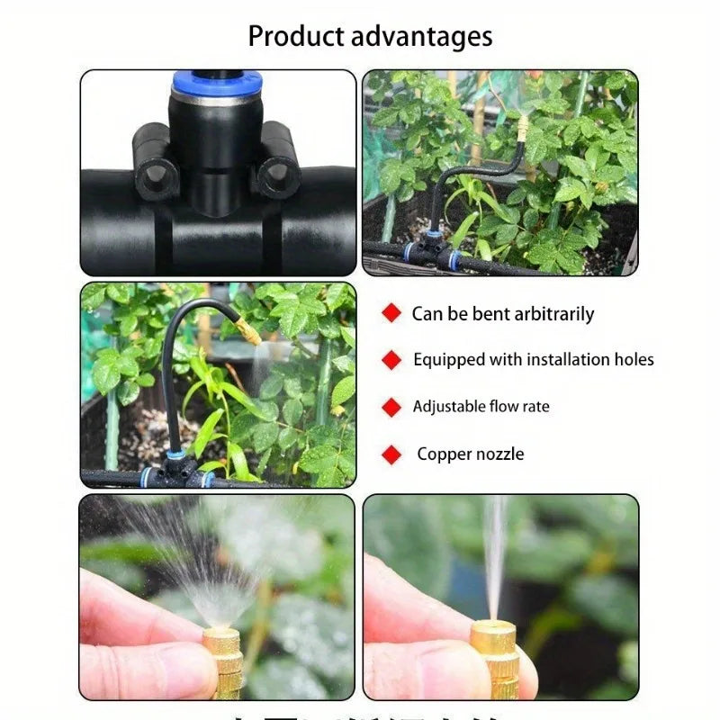 Garden Misting & Irrigation Kit – Adjustable DIY Spray System