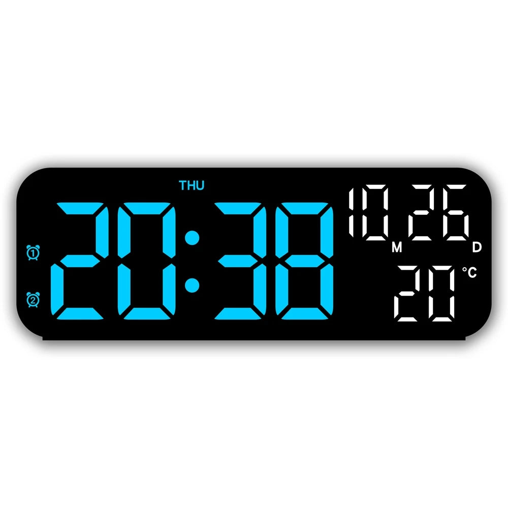 Smart LED Alarm Clock with Temperature & Voice Control