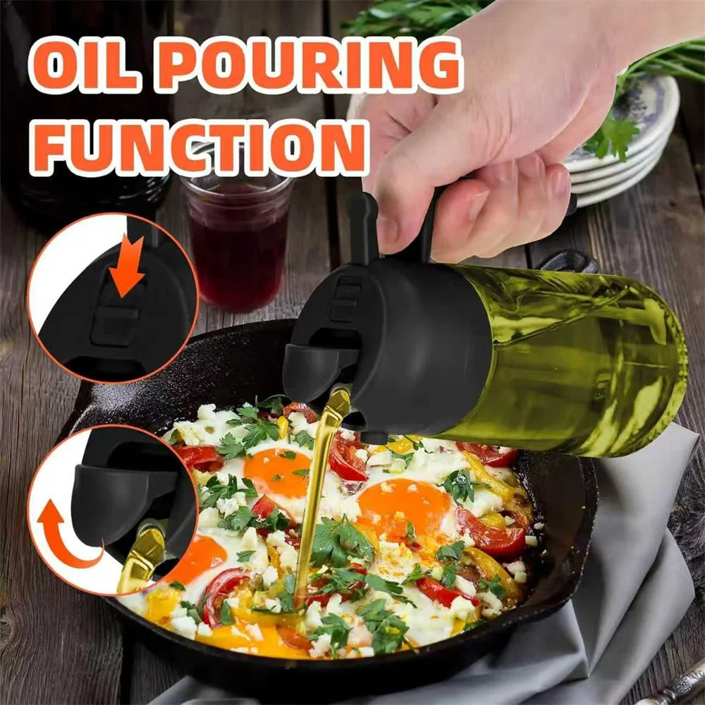 Olive Oil 2-in-1 Oil Sprayer & Dispenser Bottle