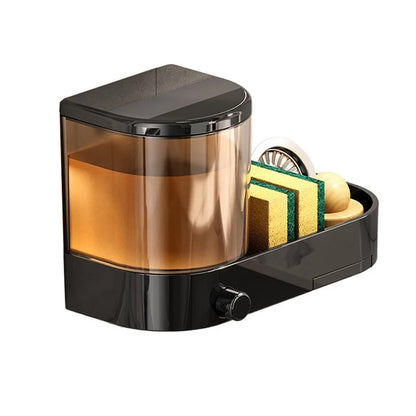 Wall Mounted Soap Dispenser With Sponge Holder