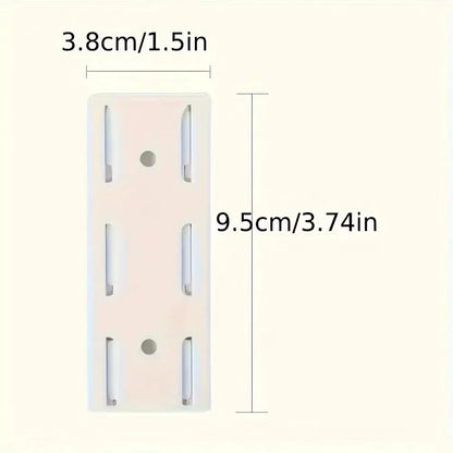 Wall-Mounted Power Strip & Cable Organizer – Self-Adhesive Plug Holder