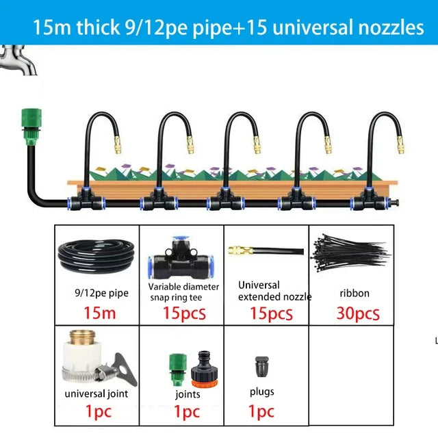 Automatic Garden Sprinkler Kit with Copper Nozzle