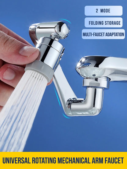 1440° Swivel Faucet Extender – Stainless Steel Dual Spray Aerator