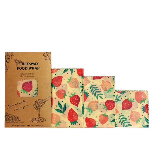 Beeswax Reusable Food Wraps – Eco Friendly Kitchen Storage Set