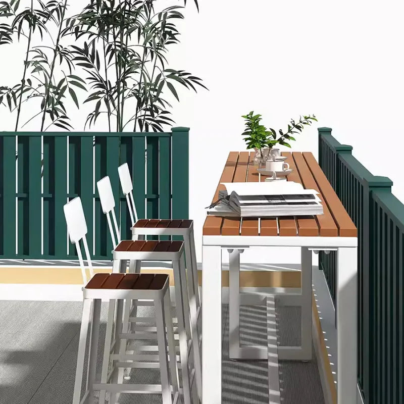 Modern Outdoor Balcony Bar Table & Chair Set