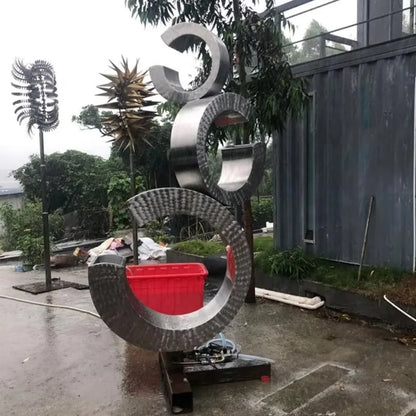 Corten Steel Garden Waterfall Fountain Sculpture