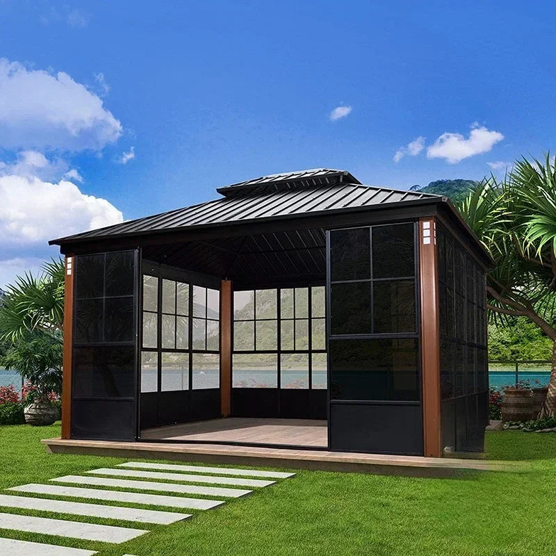 Aluminum Alloy Outdoor Gazebo – Modern Garden & Courtyard Pavilion