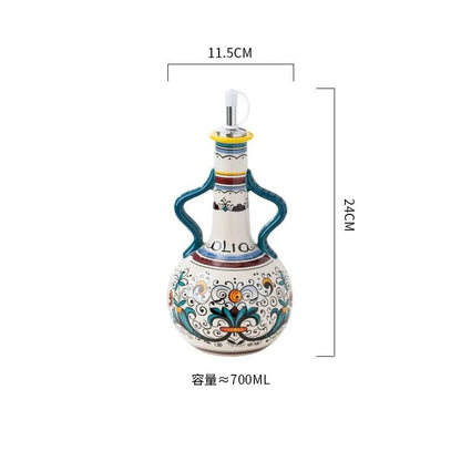 BPA-Free Ceramic Olive Oil & Vinegar Bottle – Stylish Kitchen Dispenser