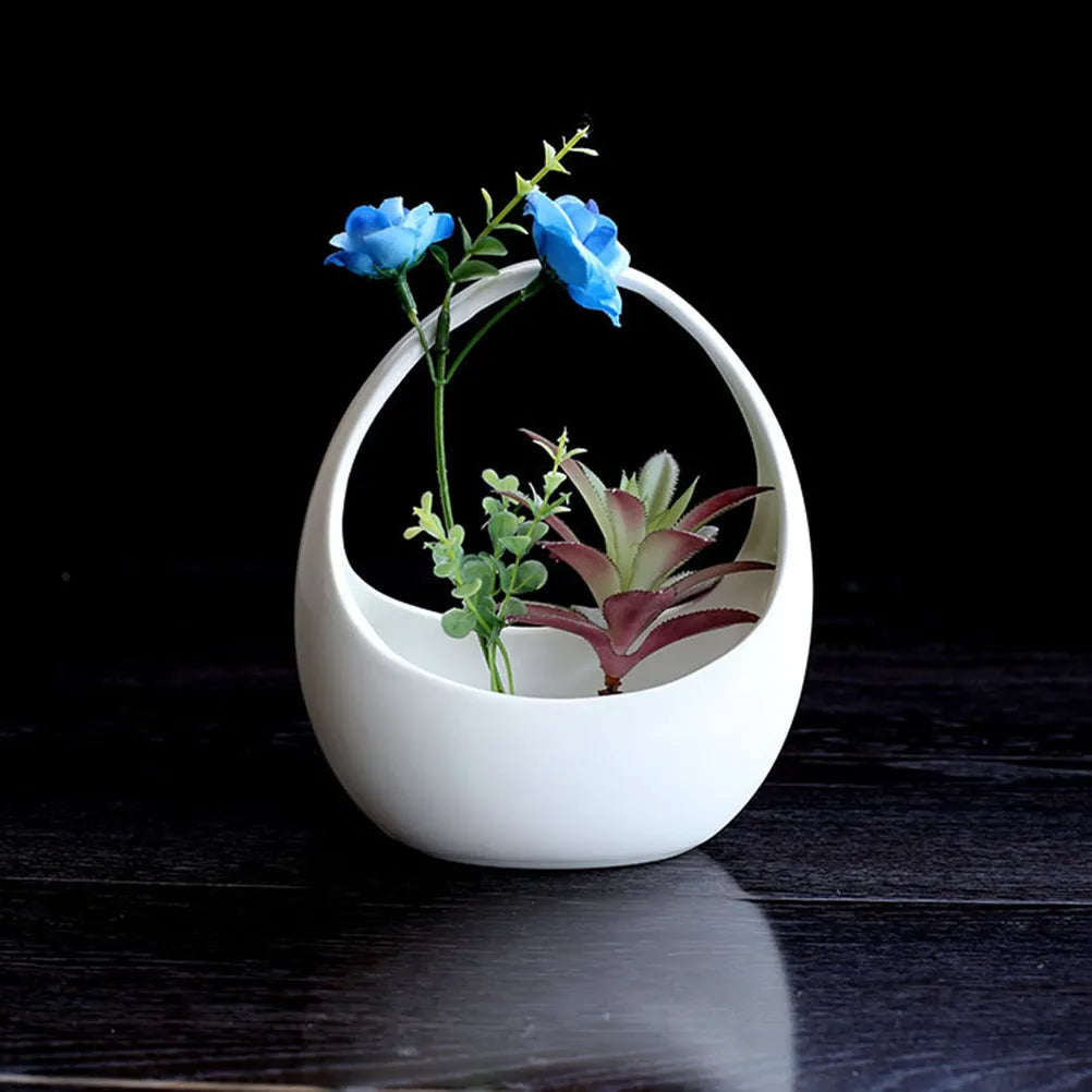 Ceramic Hanging Succulent Planter – Indoor & Outdoor Flower Pot
