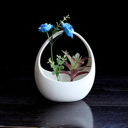 Ceramic Hanging Succulent Planter – Indoor & Outdoor Flower Pot