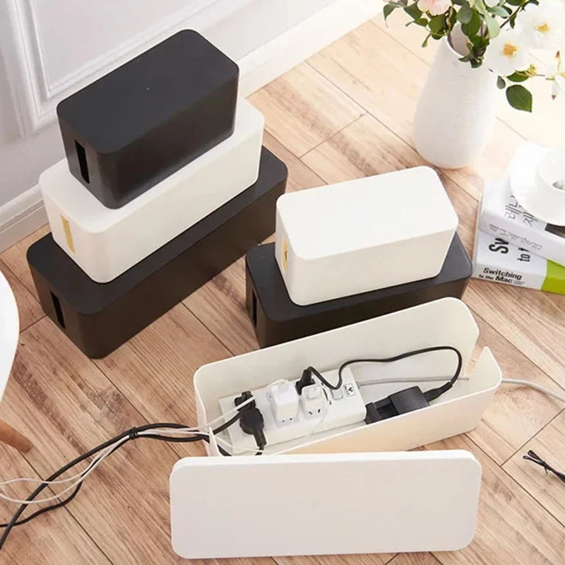 Cable Management Box – Wire & Power Strip Organizer Case