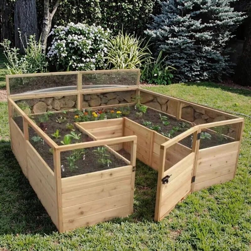 Wooden Garden Planter Box – Raised Flower & Herb Bed