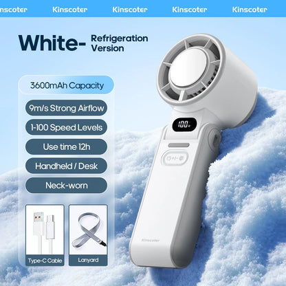 Portable Foldable Handheld Cooling Fan – 3600mAh Rechargeable Fan