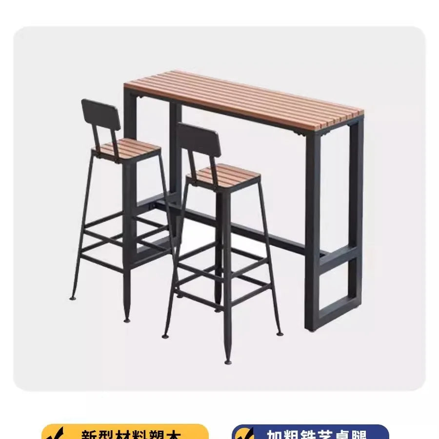 Modern Outdoor Balcony Bar Table & Chair Set