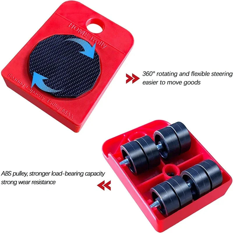 Furniture Moving Wheels – Heavy Duty 360° Lifter Dolly (300KG)