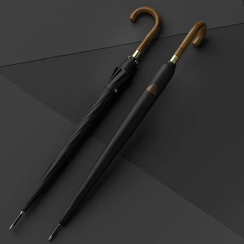 Large Windproof Umbrella – Men & Women, 120cm Long-Handle, Waterproof