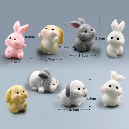 Cute Bunny Boat Carrot Figurine – Mini Kawaii Home Decor
