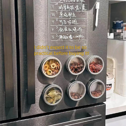Magnetic Spice Tins Set – Wall Mounted Spice Jars