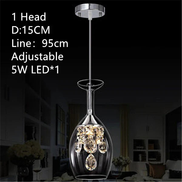 Nordic Glass LED Pendant – Modern Hanging Light
