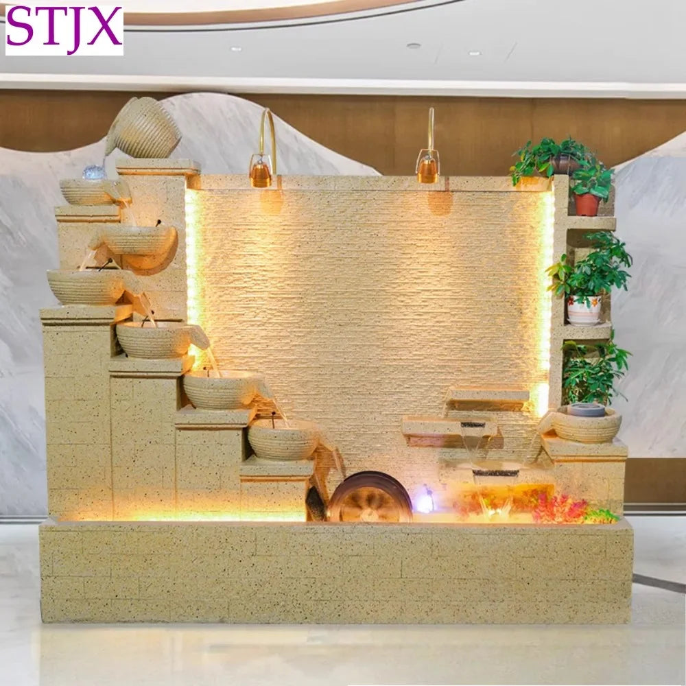 Modern Indoor Water Fountain Wall – Luxury Waterfall Decor