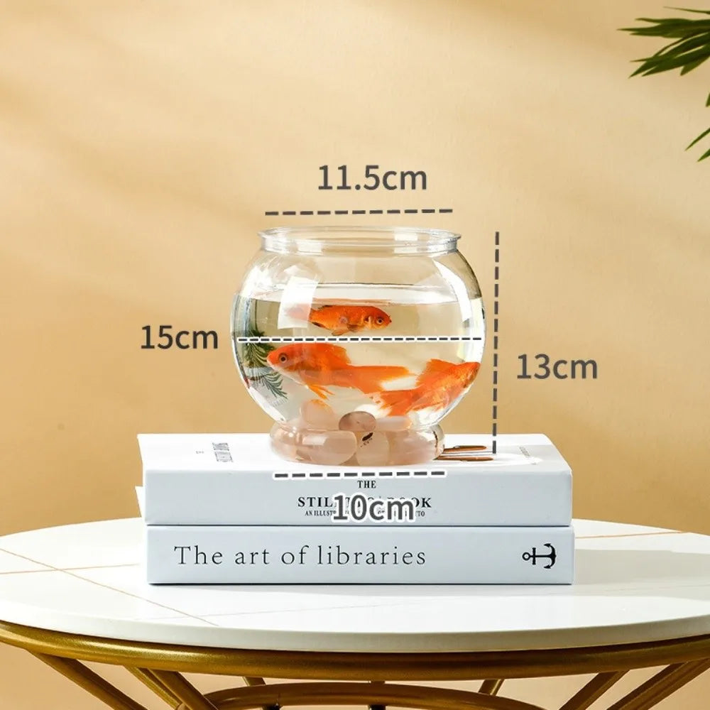 Clear Round Fish Tank – Durable Lightweight Aquarium for Home & Office