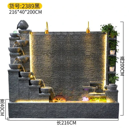 Modern Indoor Water Fountain Wall – Luxury Waterfall Decor