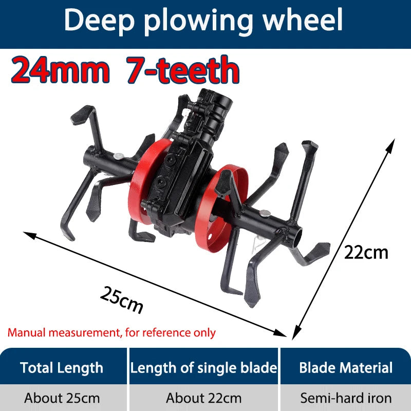 24mm 7-Teeth Lawn Mower & Trimmer Accessory – Weeding & Soil Tools