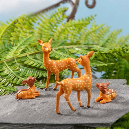 Mini Sika Deer Figurines – Cute Shelf & Table Decor