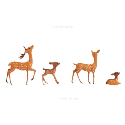 Mini Sika Deer Figurines – Cute Shelf & Table Decor