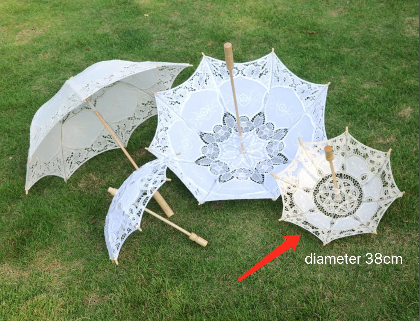 Elegant Cotton Lace Umbrella – Wedding & Outdoor Parasol