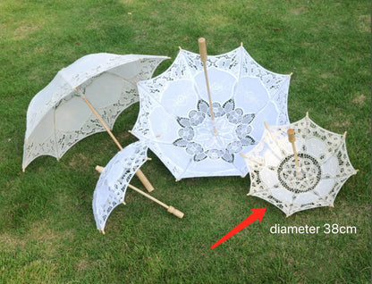 Elegant Cotton Lace Umbrella – Wedding & Outdoor Parasol