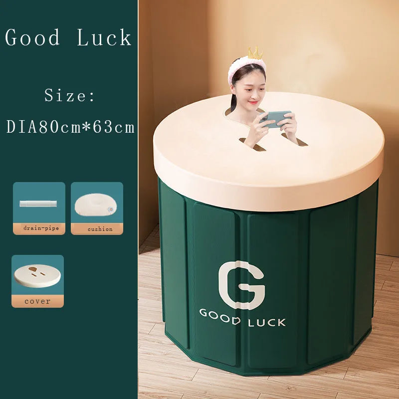 Foldable Bath Tub for Adults – Portable Full Body Soaking Tub