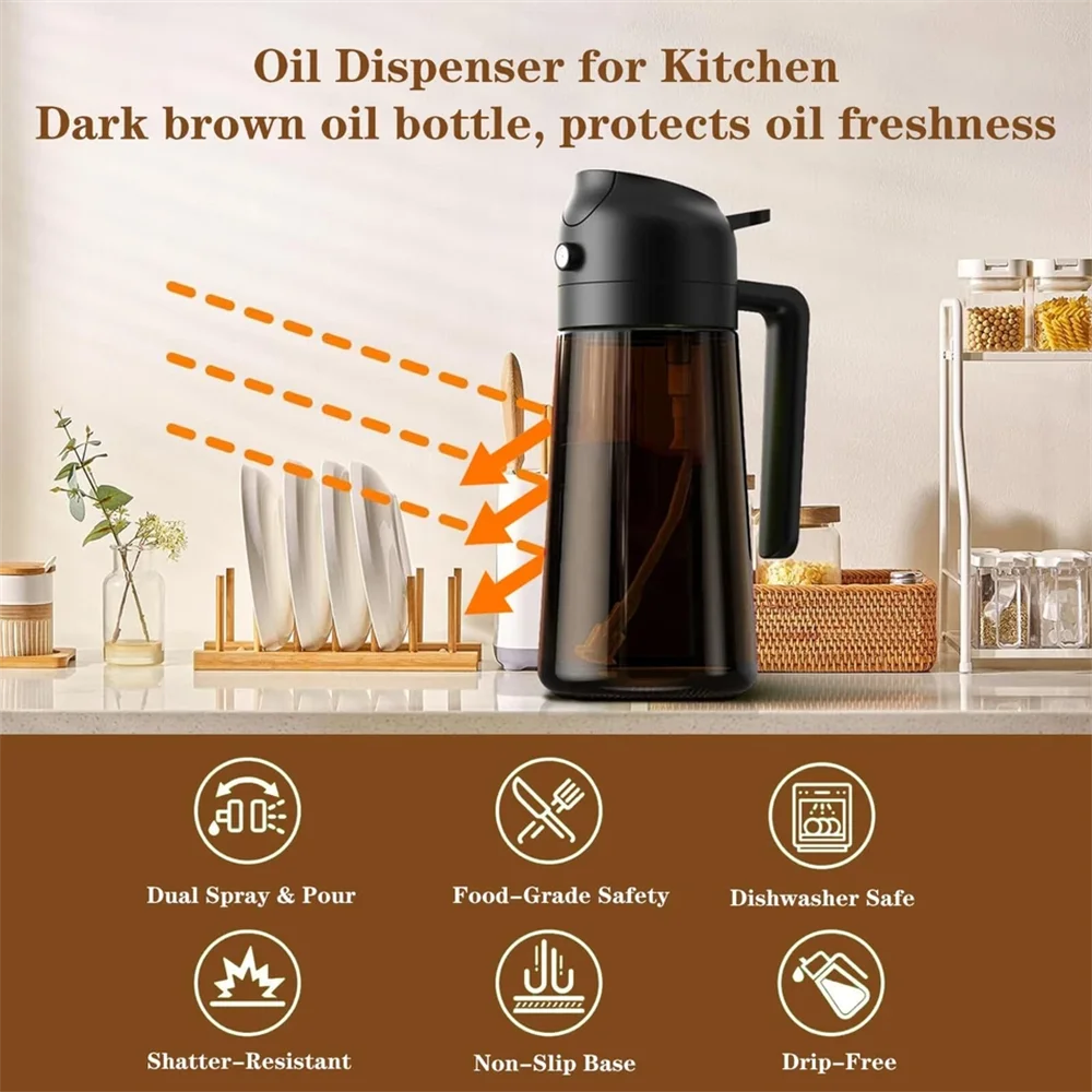 2-in-1 Oil Sprayer Bottle for cooking and plants