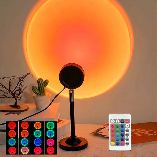 Sunset Projection Lamp – 16 Color LED with Remote