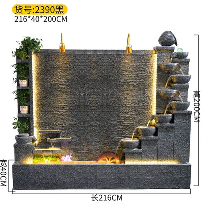 Modern Indoor Water Fountain Wall – Luxury Waterfall Decor