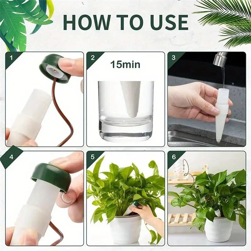 Self-Watering Plant Spikes (2-Pack) – Easy Automatic Drip Irrigation