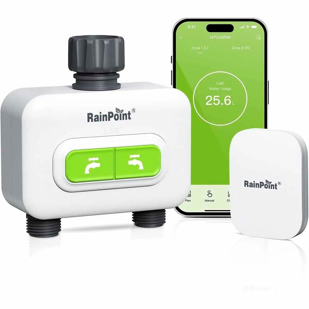 Smart 2-Zone WiFi Garden Water Timer | Automatic Sprinkler Control