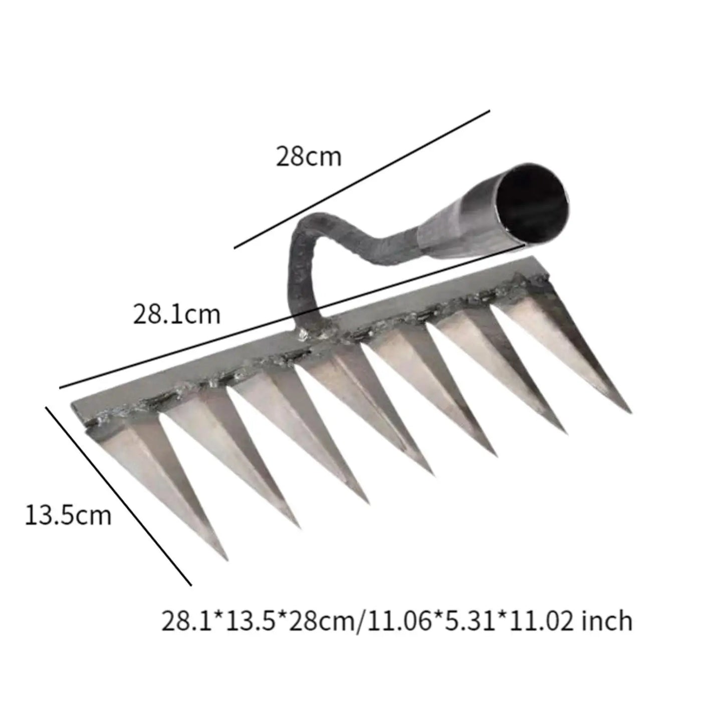 Heavy Duty Garden Hand Rake – Backyard & Vegetable Tool