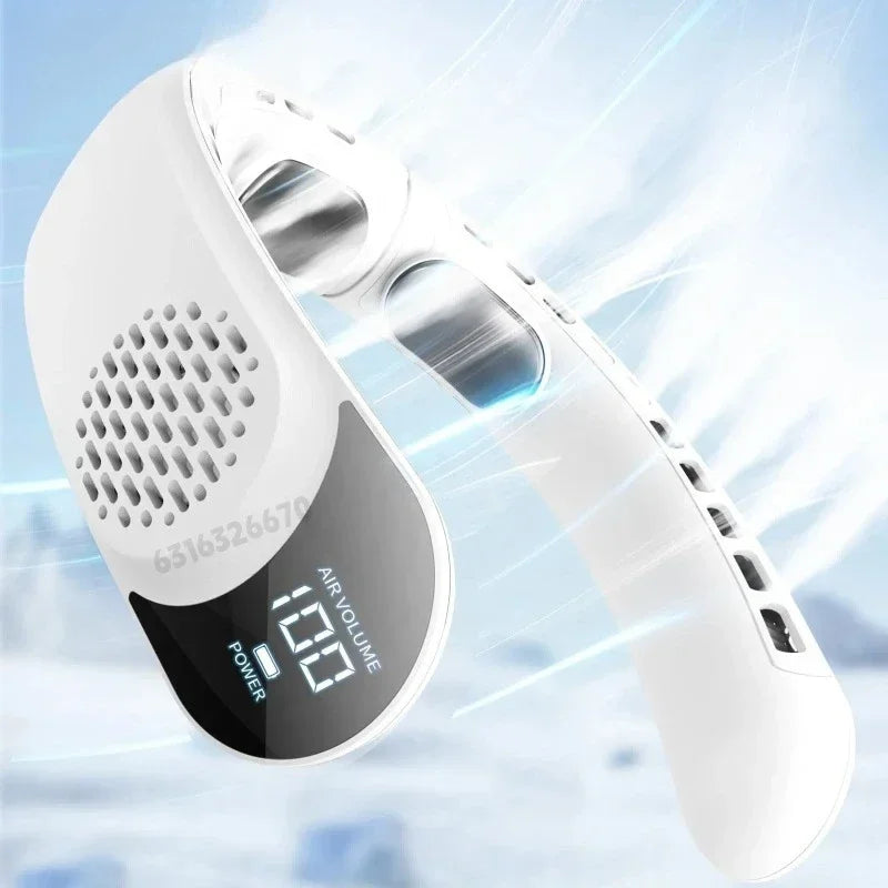 4000mAh Bladeless Neck Fan Portable 3-Speed Fan